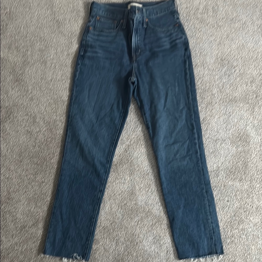 Madewell Women's Straight Leg Jeans - Dark Blue
